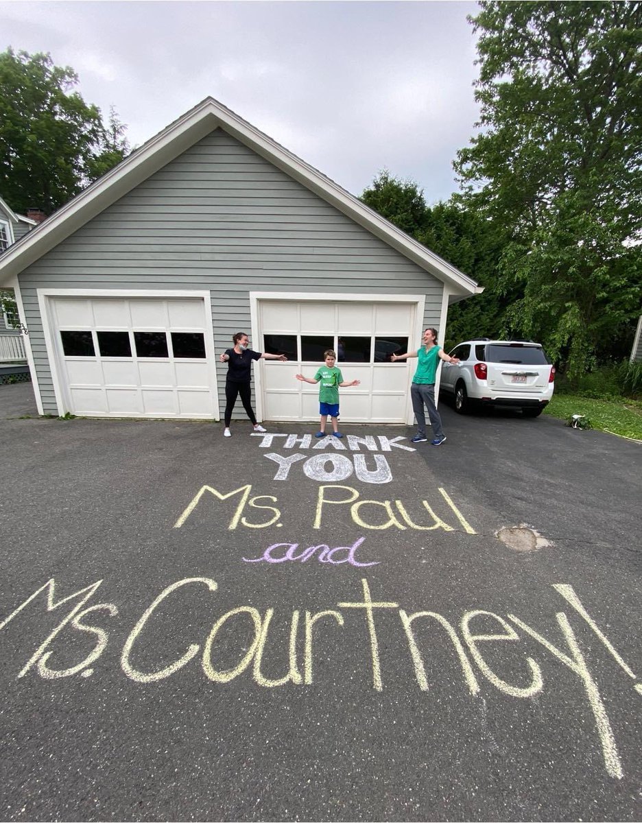 We love #DS4C
We loved the socially distant visit by Mrs. Paul and Ms. Courtney yesterday 
We also love that school’s out for summer! 4th grade here we come 
<a href="/CaissiePutnam/">Caissie Putnam</a> <a href="/Super_GPS/">Greenfield Public Schools</a>