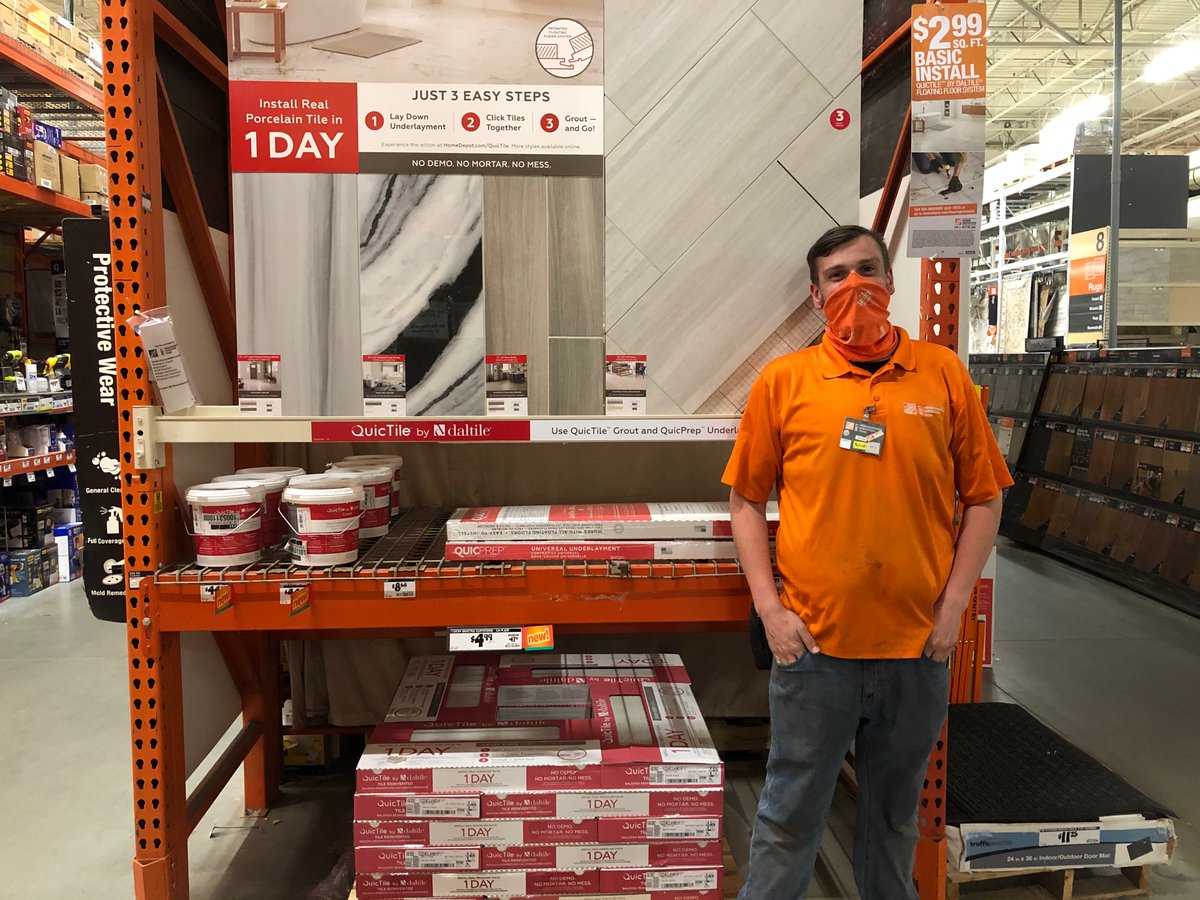 petehomedepot's tweet photo. This team always rocks when they���re in our store! Great job DS Mary&amp;Evan+your  MET Overnight Team! Looks fantastic+cool new products like click lock porcelain tile @james_thd @Jenn_Potter81 @JessieWhiteman2 https://t.co/dDDLDUBs9i