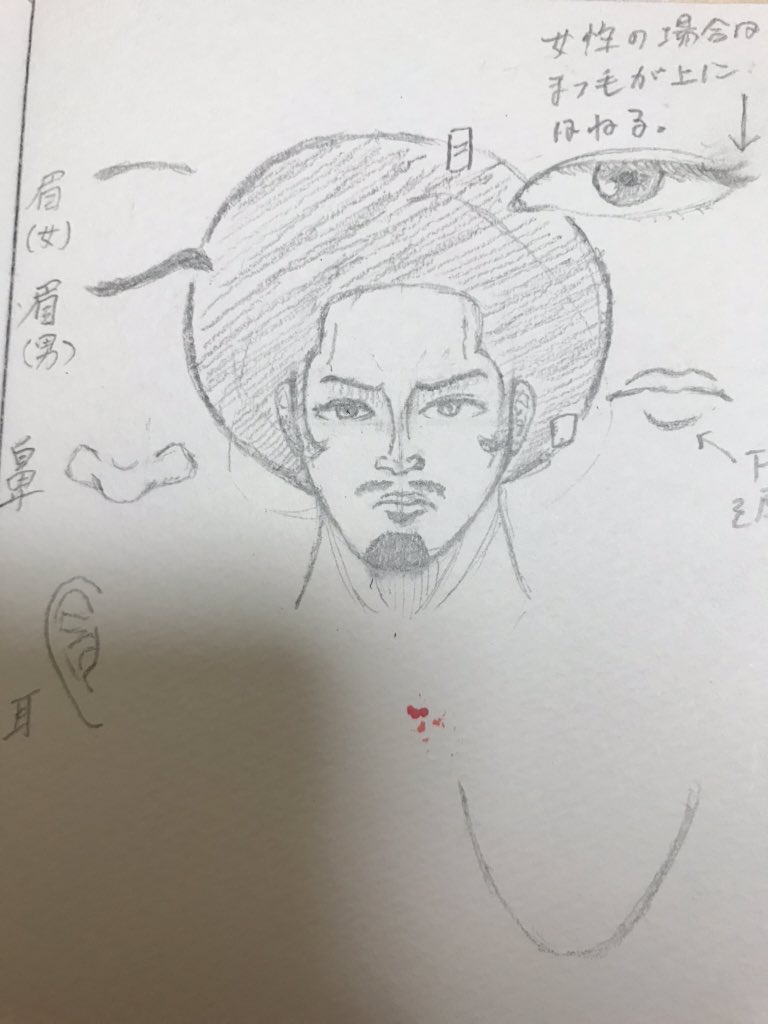 友達にちょっとリアルな顔の描き方教えてた笑 俺の創作なんてこんなもんだ笑 ムッシュひまわり の漫画