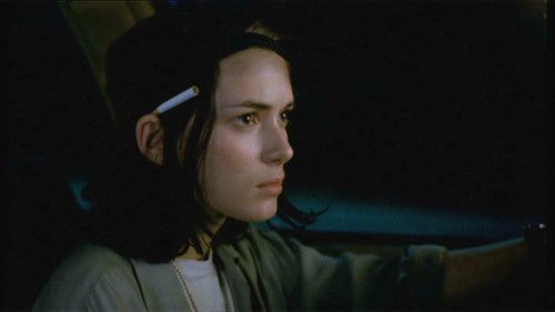 coolgirling's tweet photo. winona ryder in cars with a cigarette https://t.co/BZP2DMh4x8