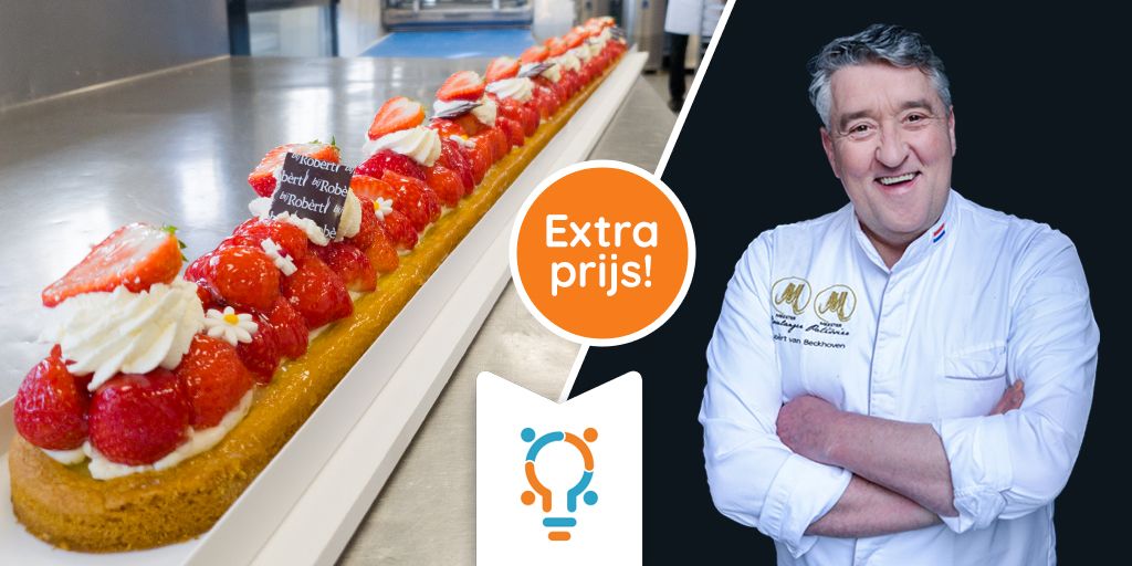 Er wordt een extra prijs voor het beste idee van de 1,5 m innovatie challenge uitgeloofd: de 1,5 m aardbeienslof van Meester Patissier en Meester Boulanger Robèrt van Beckhoven! Deelnemen kan nog tot 3 juli buff.ly/2Mj4Dnh <a href="/Van_spaendonck/">Van Spaendonck</a> <a href="/MKBNL/">MKB-Nederland</a> <a href="/VNONCW/">VNO-NCW</a> <a href="/nn_nederland/">Nationale-Nederlanden</a>