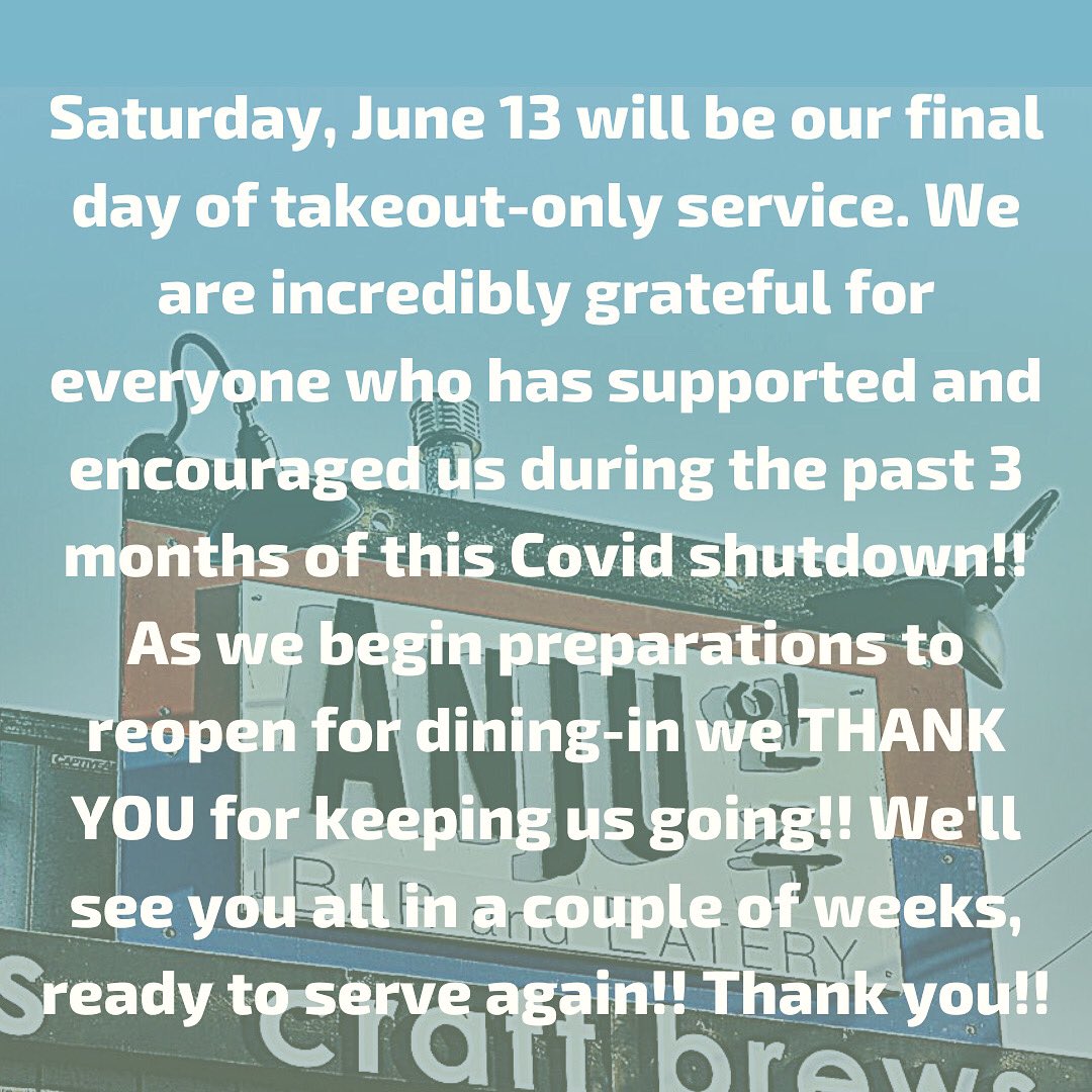 AnjuBarSeattle's tweet photo. Open Thurs / Sat this week. Thank you for sticking with us🙏🏼 See you soon for Dining-in service!! #AnjuSeattle #WhiteCenter #weappreciateyou #Phase2 #Phase3 https://t.co/U6yrdVZfD9