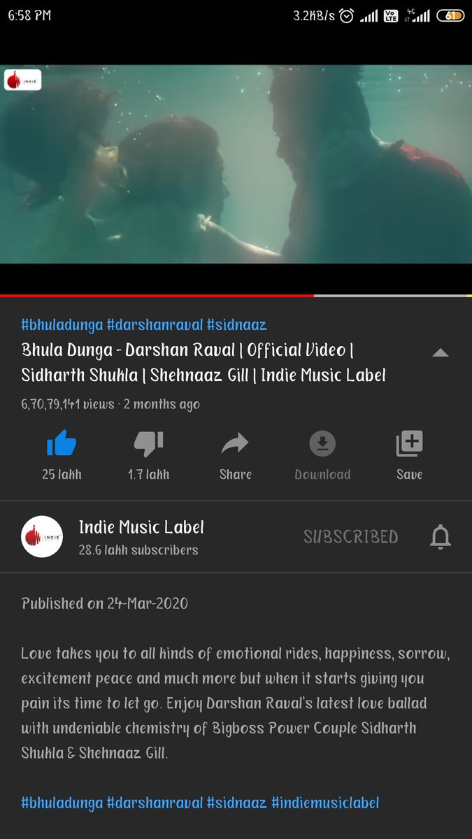 zaviastic's tweet photo. #BhulaDunga100Million
#BhulaDungaInEveryHour
Watch Bhula Dunga and post a screenshot under this . I'll follow u .
I tag @soni_khann @NishaatS0902 @es_ei_en_ei @SidNaaz_fever @AnushaAgrawal3 to continue the chain. https://t.co/AMrLkaMKOk