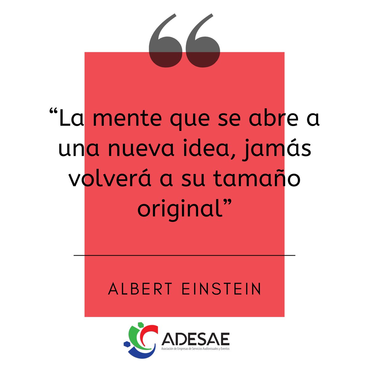 AdesaeRd's tweet photo. “La mente que se abre a una nueva idea, jamás volverà a su tamaño original.” Albert Einstein

#crecemosjuntoati #audiovisuales #eventos #servicios #sonido #video #iluminacion #truss #eventos #eventoscorporativos #bodas #wedding #santodomingo #republicadominicana #tarima https://t.co/hgAYdKoIFG
