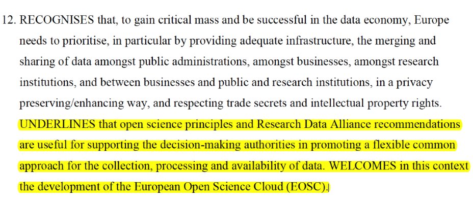 SciComp_STFC's tweet photo. We’re very pleased to note the European Council of Ministers’ statement in relation to sharing research data and importance of the Research Data Alliance #resdatall and #EOSC,  in which we have played an active role. https://t.co/thYfVr5FdQ