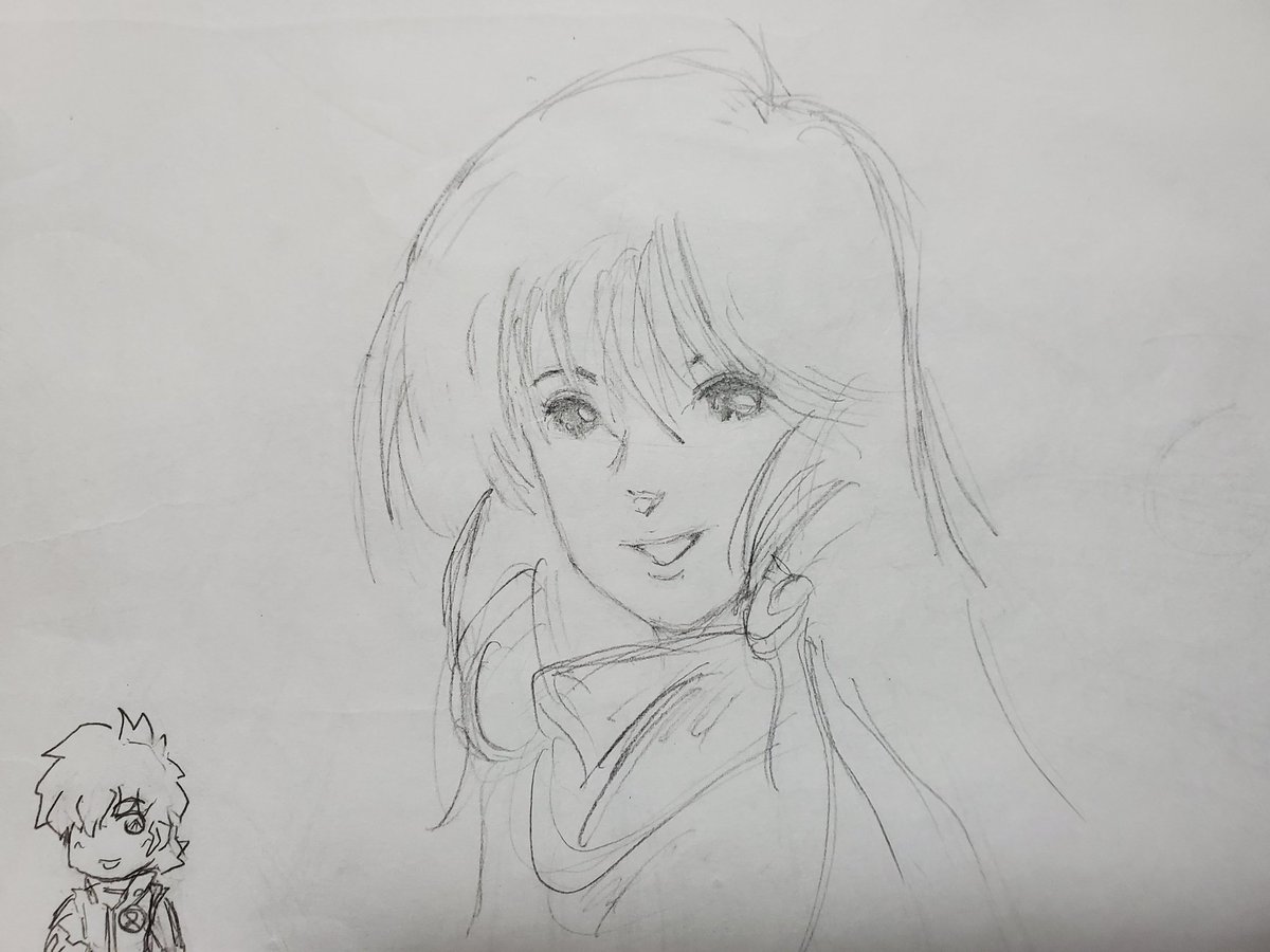 画材と余りのクロッキー帳を捜索中に、残っていた昔々の模写と落書きを発掘。 