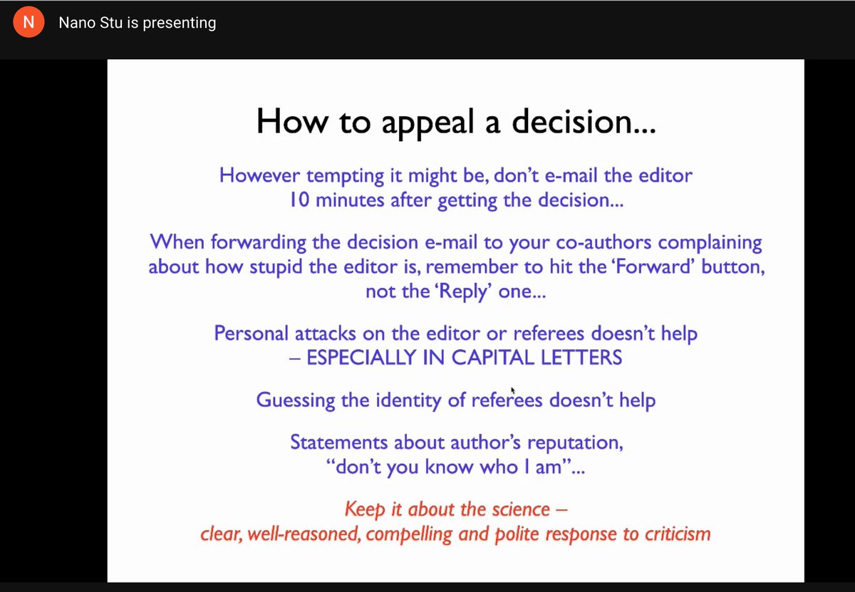 kamerlinlab's tweet photo. Valuable advice on how (and how not) to appeal an Editorial decision by @stuartcantrill. Useful to follow for *all* appeals processes. https://t.co/1CLuDkdhmj