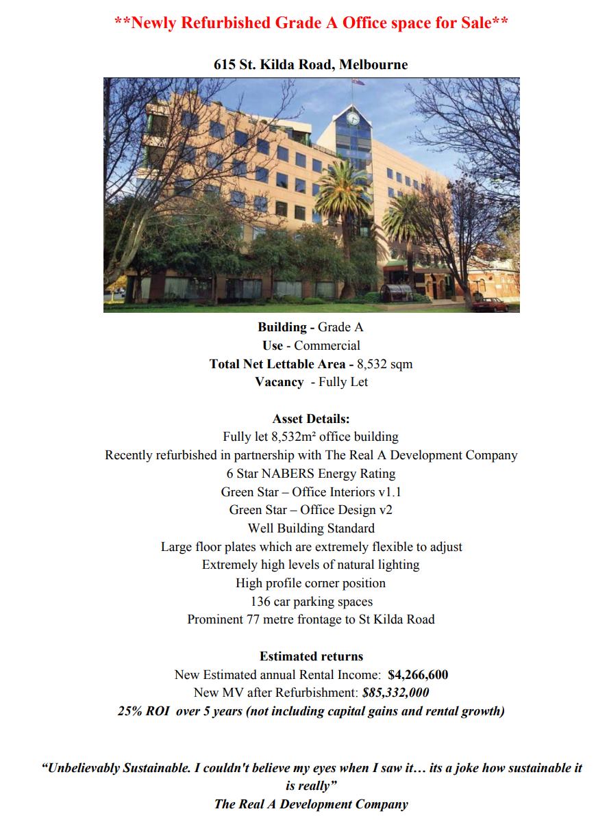 IsolationInves1's tweet photo. ** CORE/VALUE ADDED ASSET AVAILABLE FOR ACQUISITION **

A well-performing, stable and highly ambitious fund has just put a large Grade A office building on the market in Sydney, available to any core/value added investor that is interested. Get its while its hot! https://t.co/eA4BlfsJng