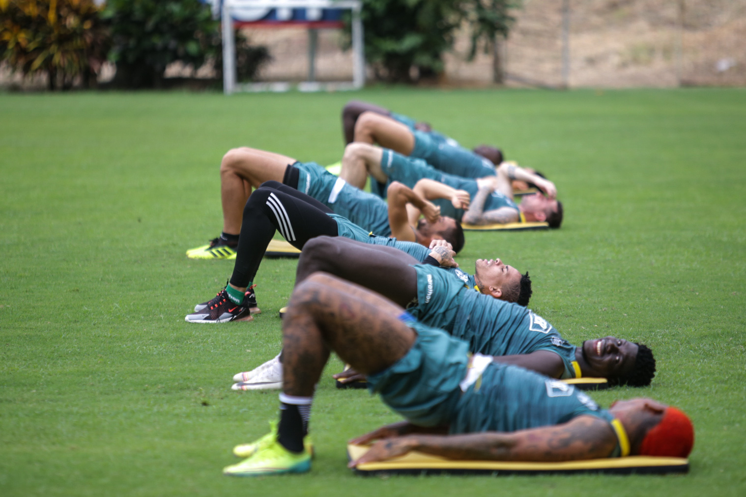 Barcelona SC en su etapa de entrenamientos en cancha alterna