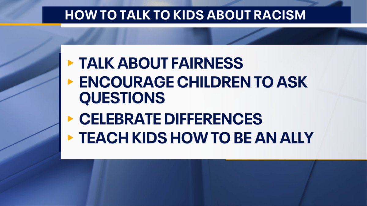 fox2deena's tweet image. Struggling to find the right words? Advice from UNICEF.
"Racism is a system in which black people are treated worse than white people. We all need to fix it."
Don't be 'color blind'-celebrate differences &amp;amp; encourage  questions. Speak up when you see or hear racism, be an ally!