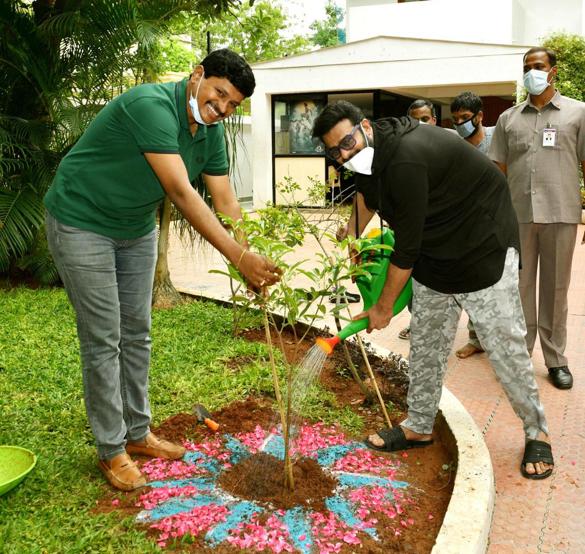 • Our DarlınG #Prabhas Accepts The #Greenindiachallange And Planted SaplınGs 🌱  !