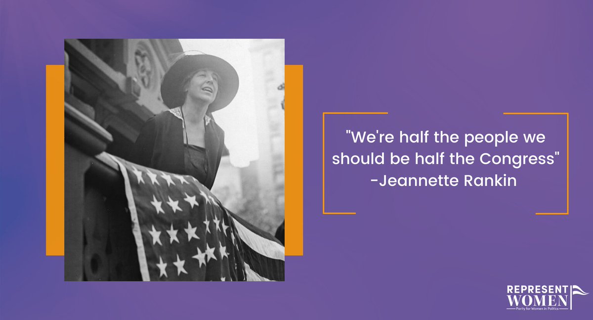 Today we celebrate Jeannette Rankin's birthday! Rankin was the first woman to hold federal office when she was elected to represent Montana in 1916. The first of her kind, Jeannette was a true #womanleader 🎉🎂

#EqualityForAll 
#RepresentationMatters 
#RunWinServeLead