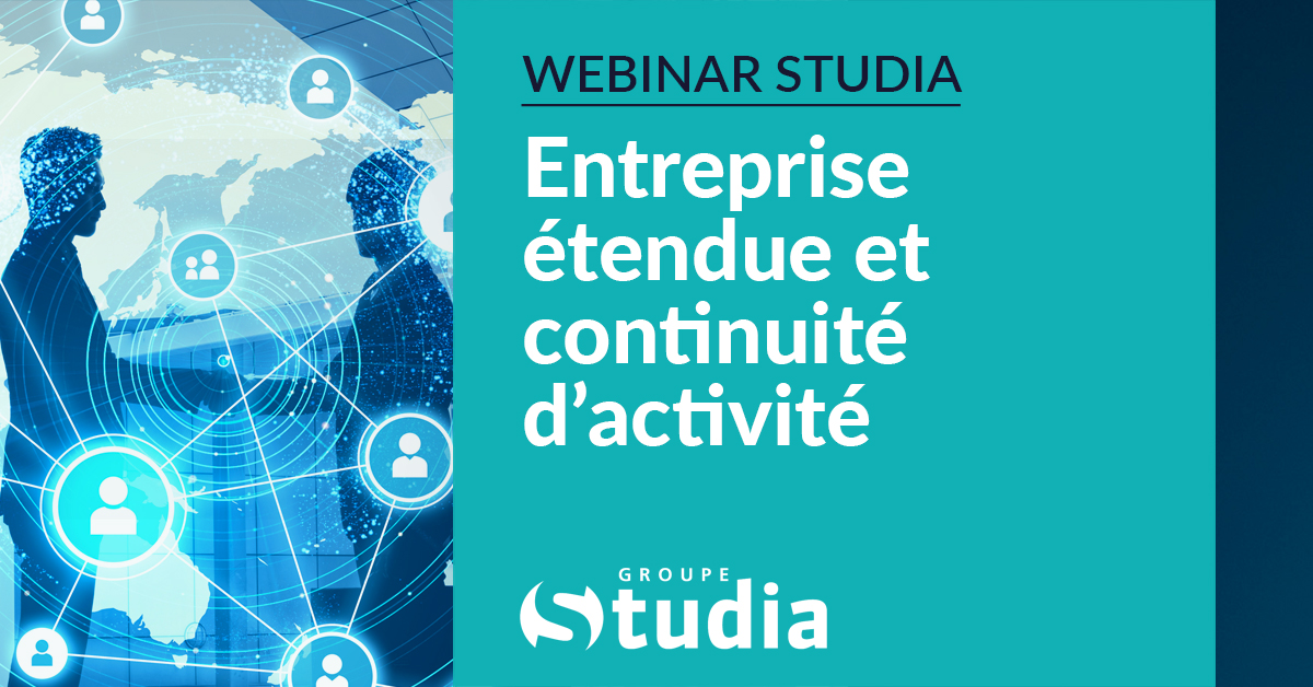 [📢 Webinar le 30 Juin - Continuité d'Activité] Plus que quelques jours pour vous inscrire à notre RDV sur l'entreprise étendue ➡️ studia.fr/entreprise-ete…

#entreprise #business #reprise #economie #PSSI #hrtech #futureofwork #bpo #hris #pca #reprise #securiser