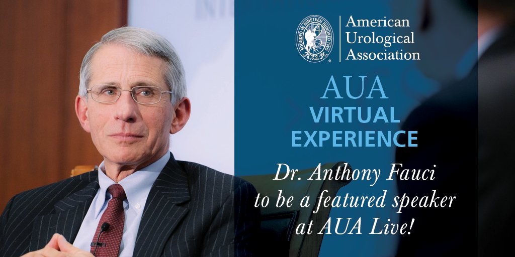 AmerUrological's tweet photo. Special Announcement! 🚨

Dr. Anthony Fauci will speak to the urology community during #AUALive! 

https://t.co/K4xlNTX2Ae https://t.co/7WQTGTHKNN