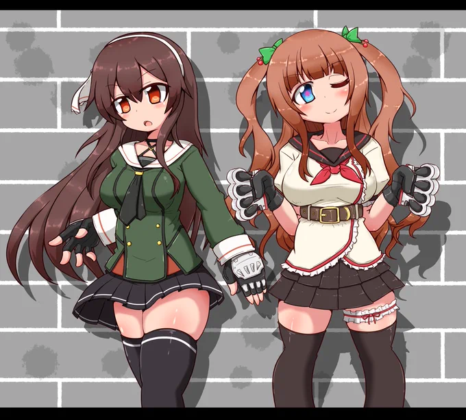 .Live武器シリーズ。ちえりお嬢はナックルダスター。お嬢は見栄張ったモーションがほんと素敵に似合っちゃう。
とりあえず前回のなとちゃんと合体してクロスレンジ組。拳法スタイルと暴力スタイル…みたいな。(察して
#花京院ちえり #ちぇり絵
#八重沢なとり #なとあーと 