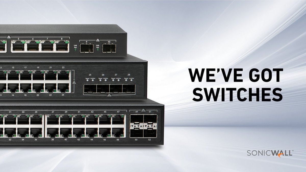 SonicWallTech's tweet photo. Introducing the SonicWall Switch. Scale your branch networks and unify your network security posture. Learn more about the newest addition to the SonicWall product line: https://t.co/UfXzSaDc2X
#Switch #NetworkAccessSwitch #SonicWall #Cybersecurity https://t.co/2mKgIpetWi