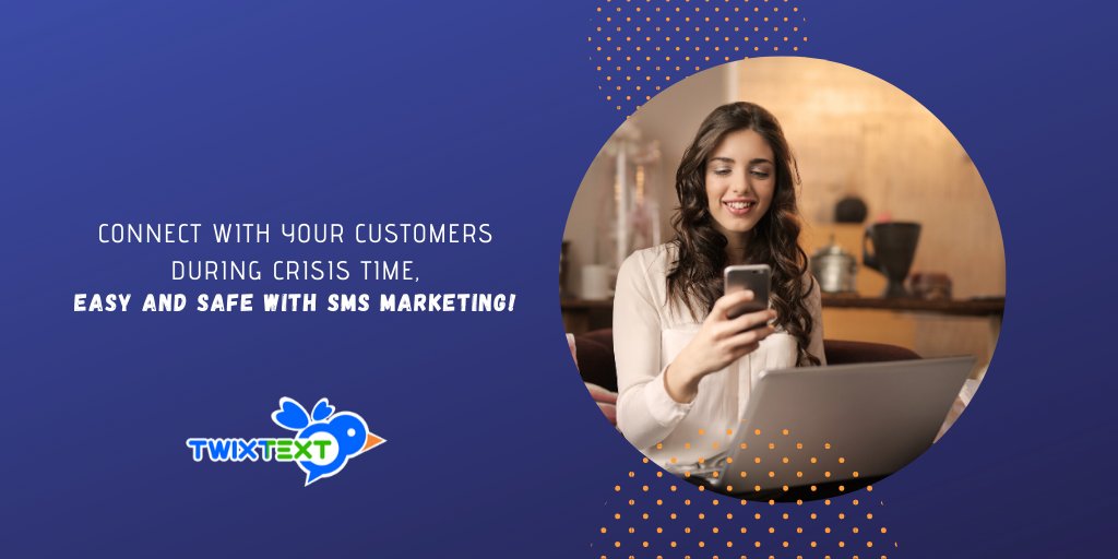 TwixTextSMS's tweet image. In these moments where we need to be more connected with our clients, implementing SMS marketing is the most effective strategy because it has 95% openness easy and safe buff.ly/2SPvTvG

Contact Us: 📞 +1(888) 924-8341 
📧 sales@twixtext.com

#Twixtext #BulkSMS