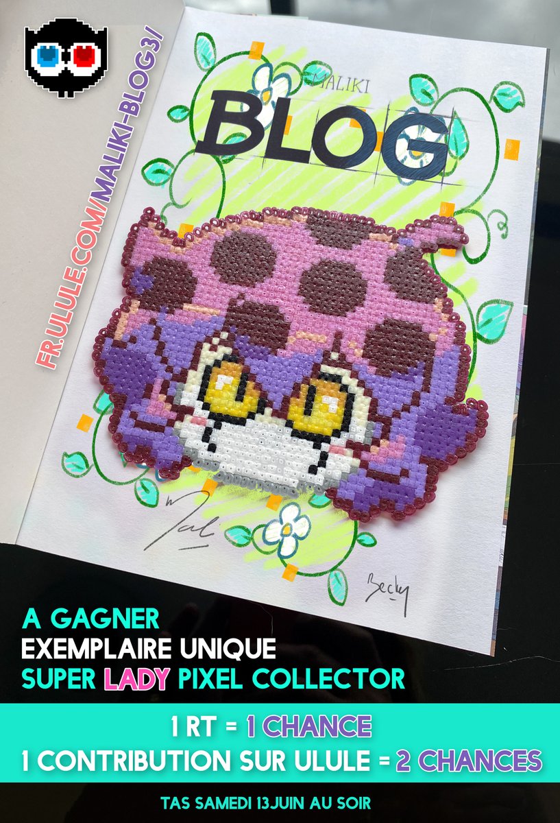 🔥 fr.ulule.com/maliki-blog3/
6j restants 🔥
On a ressorti la pince à épiler et les petites perles pour vous faire une version Lady !
1 RT = 1 chance
1 contribution = 2 chances

Les tirages sont indépendants les uns des autres, vous pouvez gagner sans contribuer, et inversement.