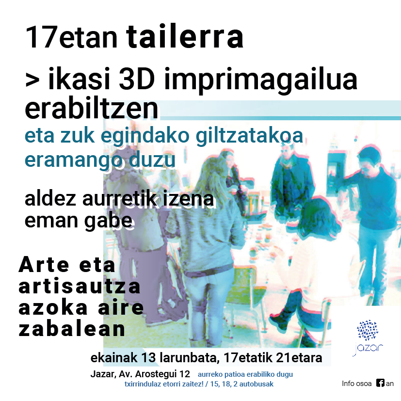 ¡Taller sin inscripción previa!

Hazte un llavero en Impresión 3D

Acompañado por J0s3b4 de <a href="/protomakersclub/">protomakers</a> 
toma contacto con el #mundo #maker a través de esta genial #herramienta capaz de replicarse a sí misma.

¿aún no la conoces? este sábado resolverás todas tus dudas.