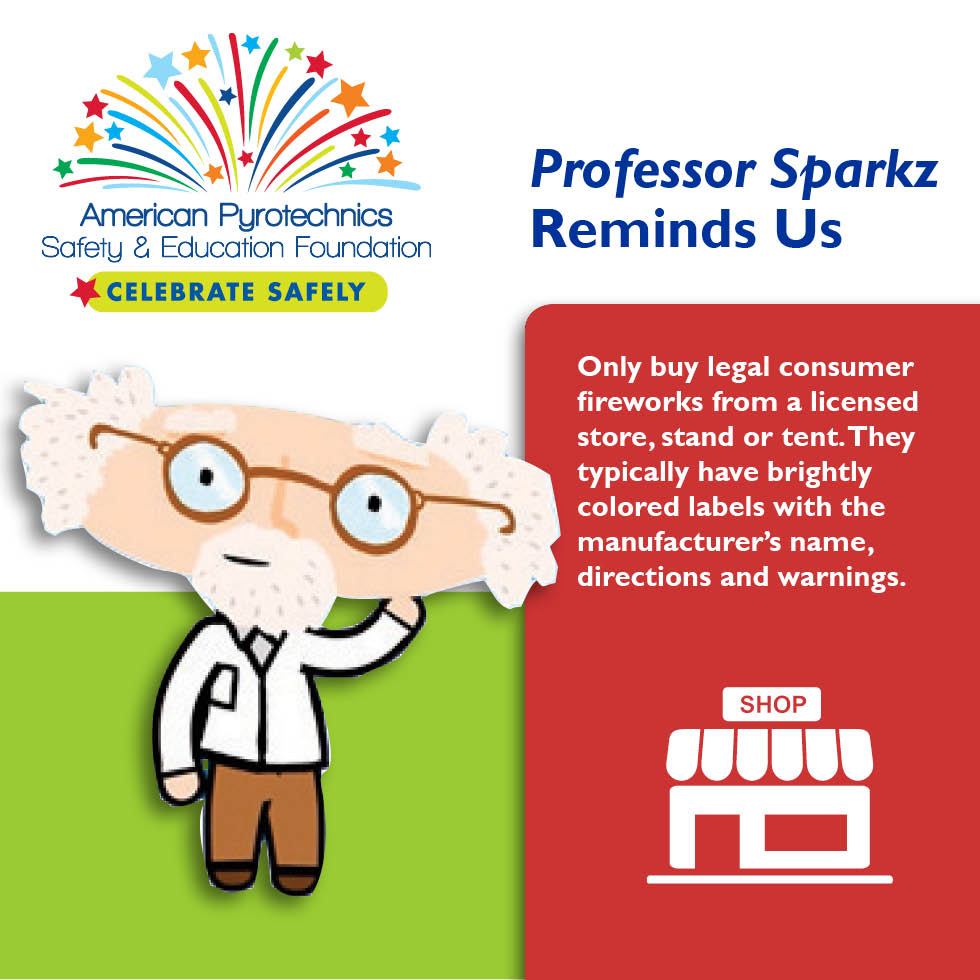 pyrojulie's tweet image. As the #4thofJuly rapidly approaches, only purchase consumer fireworks from reputable retailers.  #CelebrateSafely