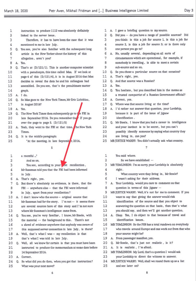 Steele says that Sussmann told him that the FBI had been informed about this activity in July 2016. https://www.scribd.com/document/458992503/Steele-deposition