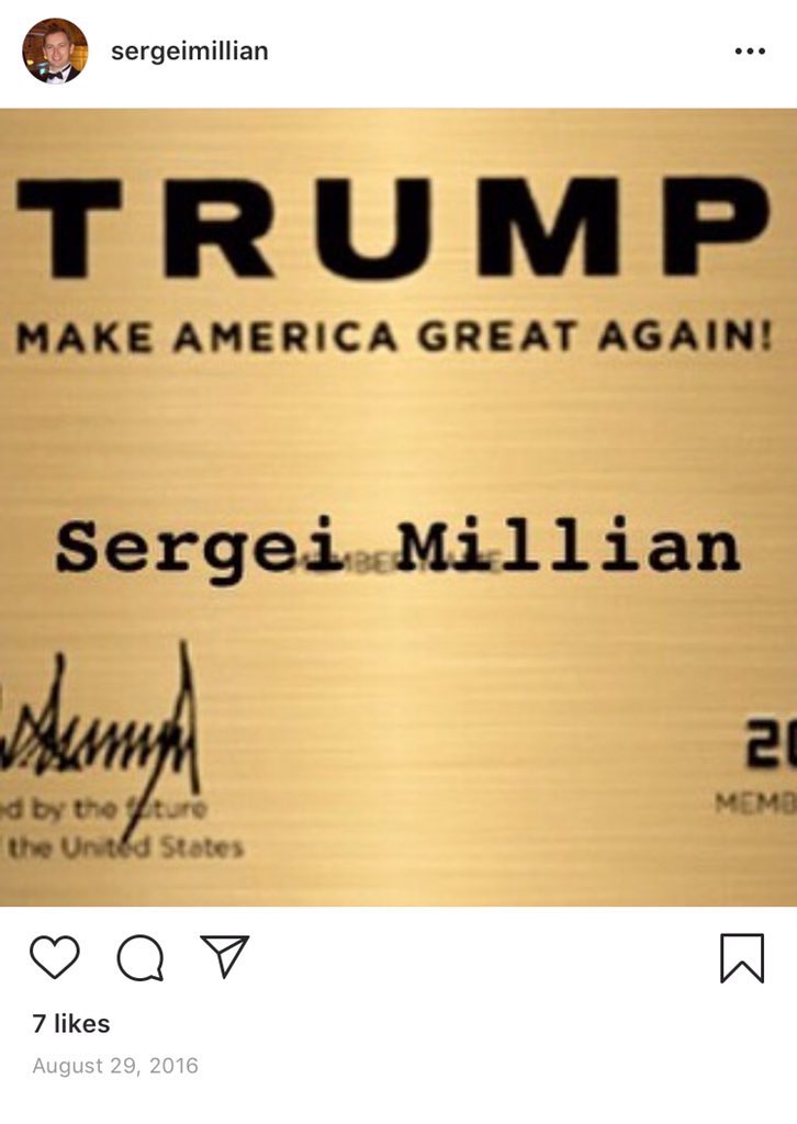 In late August 2016, the FBI had apparently opened a counterintelligence case on Sergei Millian. https://www.instagram.com/p/BJuCpdPD-MF/ 