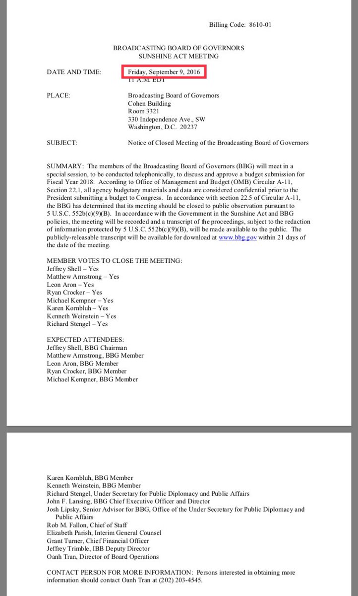 Carter Page seems to have suggested that on September 9, 2016, during a closed-door meeting at the Broadcasting Board of Governors, that he was personally brought up as a topic of discussion. https://www.usagm.gov/wp-content/uploads/2016/09/Closed-Meeting-Notice-9-9-2016.pdf