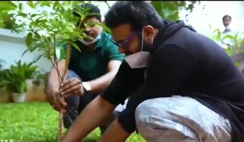 #Prabhas has pledged to develop 1000 acres reserved forest in Keesara area for #Greenindiachallange Initiative 🙏