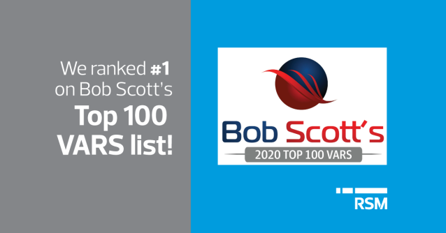 #RSM is No. 1 on Bob Scott’s Top VAR (Value-Added Reseller) list! rsm.buzz/3dSz4gx