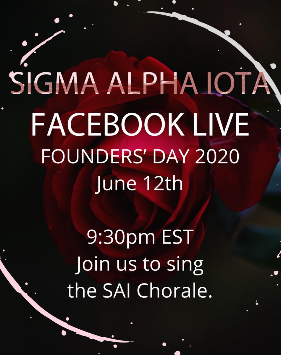 SAIMuKappa's tweet photo. There will be a Facebook live sing along of the Chorale tomorrow night, be sure to check it out and celebrate our Founder’s Day!! ❤️🌹 #sai #foundersday2020 https://t.co/I2Qhn9Hnrn