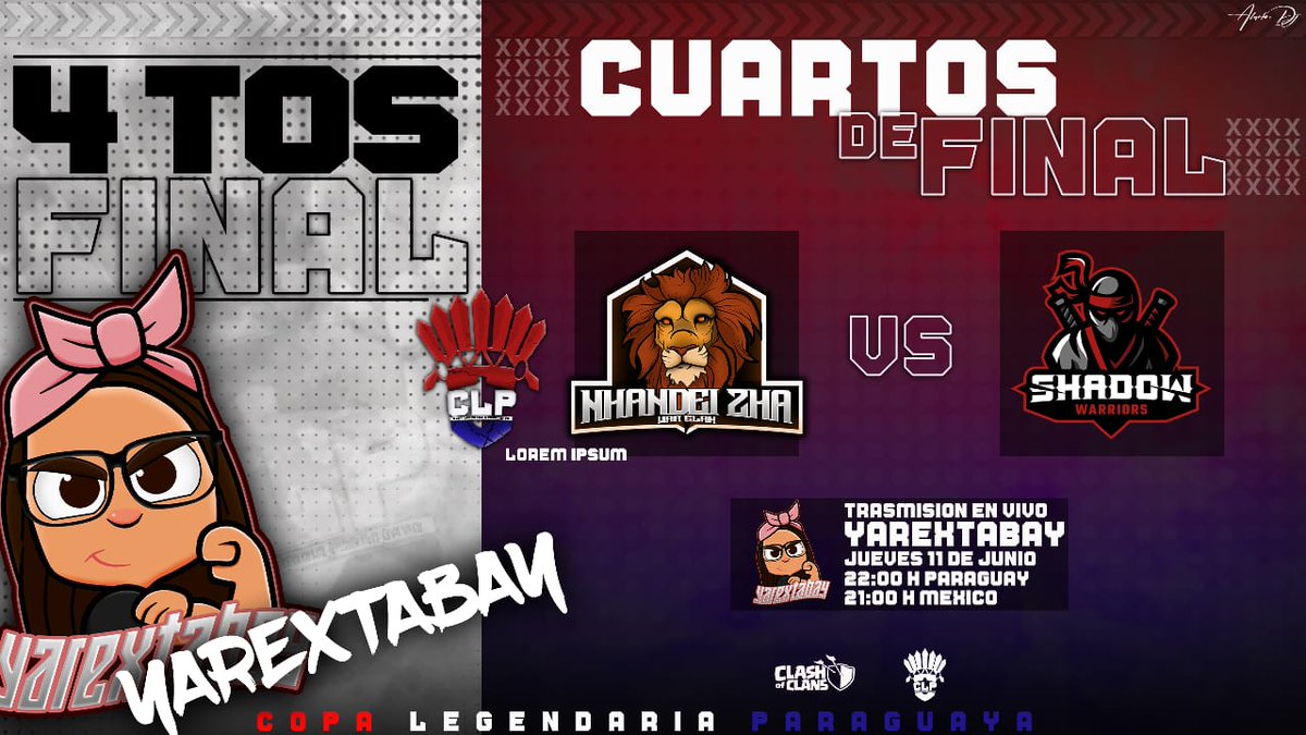 Hoy tenemos una super guerra entre 2 clanes paraguayos, cada uno va en busca de su pase a la semifinal de la CLP 🇵🇾 💣

<a href="/Nz_coc/">NZ E-Sports</a> vs <a href="/shadow_coc2/">Shadow Warriors</a>

Canal de transmisión: <a href="/_Gardeuz/">❥𝖄𝖆𝖗𝖊𝖝 𝕲𝖆𝖗𝖉𝖊𝖚𝖟●</a>

Estará Imperdible 🔥