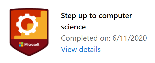 I have just completed the online Microsoft Education course ' Step up to Computer Science' - lots of useful info and easy to follow video lessons