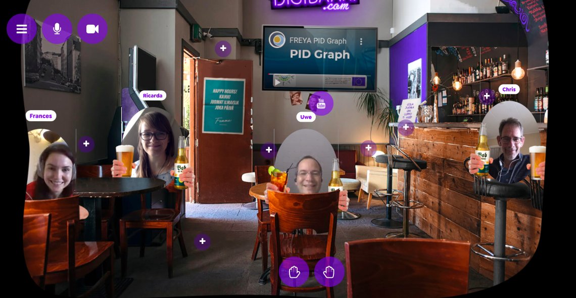 freya_eu's tweet photo. Even if our project meeting could not take place face-to-face, we were still able to enjoy a drink together afterwards. #FREYAprojectEU #virtualbar https://t.co/PyEoHepRHj