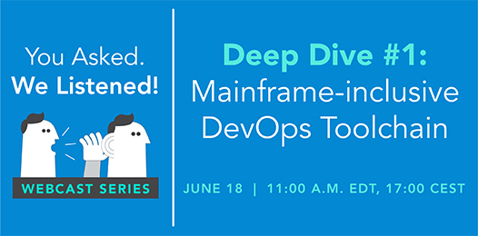Join us 6/18 as we kick off our "You Asked. We Listened!" webcast series w/ "Deep Dive: #Mainframe-inclusive #DevOpsToolchains." Learn the how/why/what of developer-preferred toolchains, how they differ from pipelines &amp; more: bit.ly/2XQcRKn #IBMz #agile #MainframeBonanza