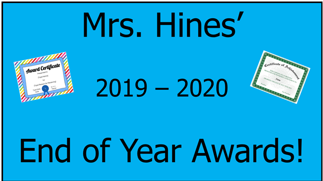 HinesClass's tweet photo. The last 2 days our Zoom morning meetings have been Awards Ceremonies!  My 3rd graders were proud to receive their awards!  #HDESPRIDE https://t.co/ttqByU75wD