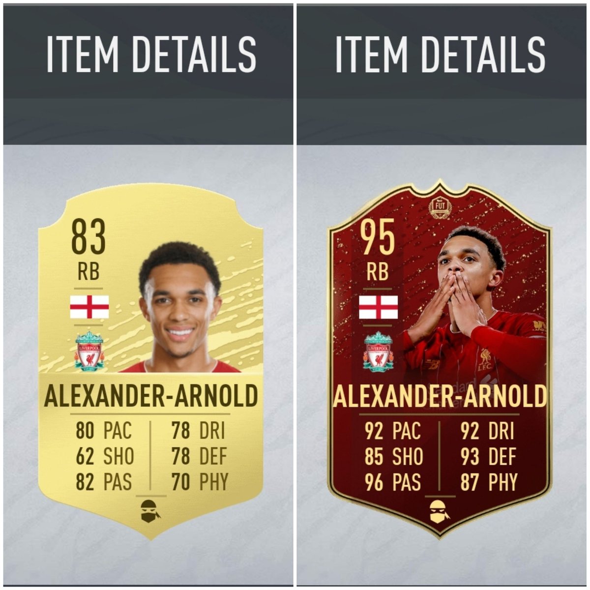 Rachaels_Dad's tweet image. Nice little upgrade on @trentaa98 after 600 games for the club @EASPORTSFIFA

#FUTChamps #FIFA20 #Weekendrewards #FUT20