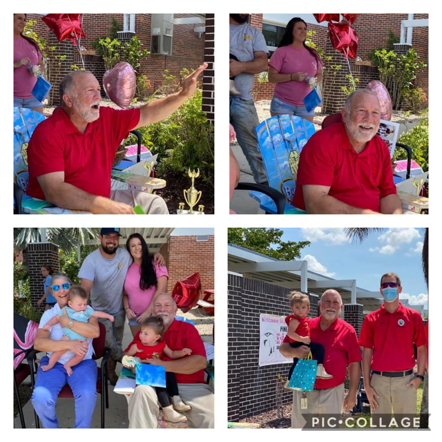 Pine Island Elementary School families, staff and community members hosted a farewell parade for Principal Mr. Steve Hook.  Mr. Hook will be retiring at the end of June after 41 years in education.   We wish you all the best in your retirement years Mr. Hook!