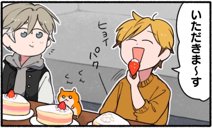 クソハム、ケーキを食べる
#生きぬけ爆走クソハムちゃん 