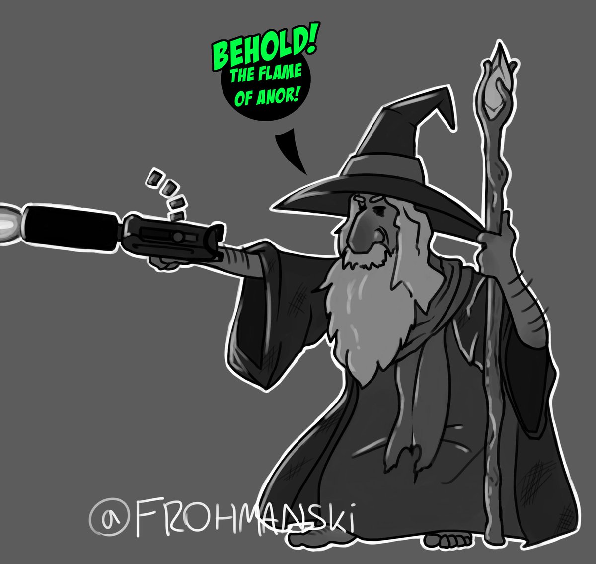 Frohmanski's tweet photo. My favourite Terraria build, the Gun Wizard. An old doodle I decided to finish off today. Make sure you pack heat for when you're OOM.
#gunwizard #ArtistOnTwitter #digitalart https://t.co/DdrYEu3rag