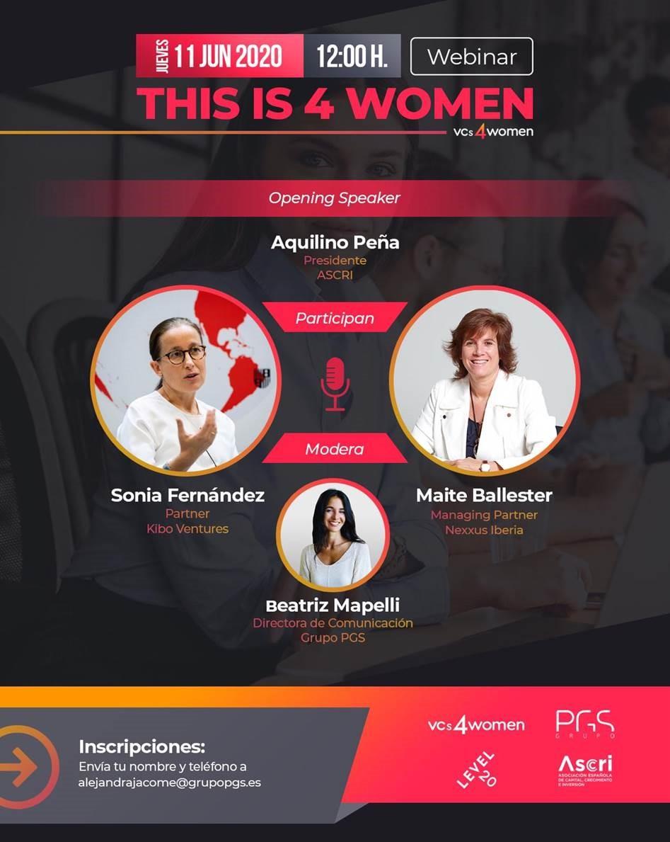 Ya puedes consultar el video del webinar "This is 4women", organizado por @GrupoPGS y que ha contado con la participación de <a href="/Aquilino/">Aquilino Peña</a>, <a href="/soniafer/">Sonia Fernandez</a> y Maite Ballester <a href="/KiboVentures/">Kibo Ventures</a> <a href="/NexxusPE/">Nexxus</a> youtu.be/QaLwSUW7h68