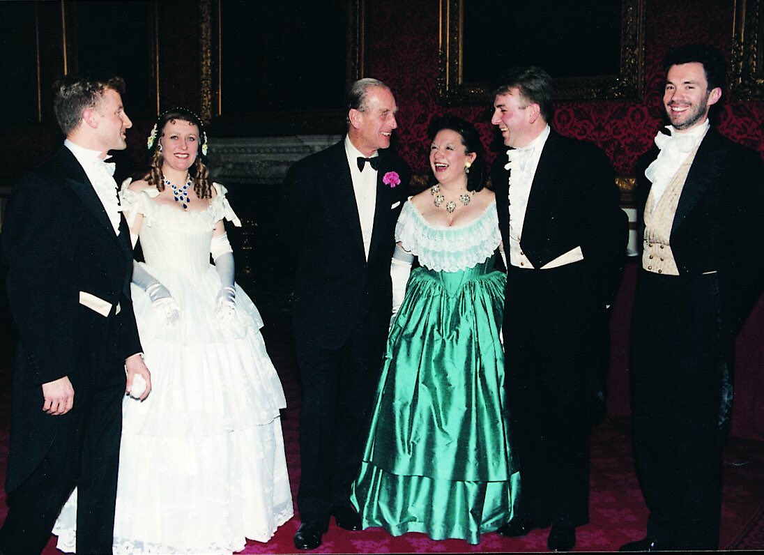 A big Happy 99th Birthday to HRH Prince Philip.  Picture after a performance at St James s Palace 