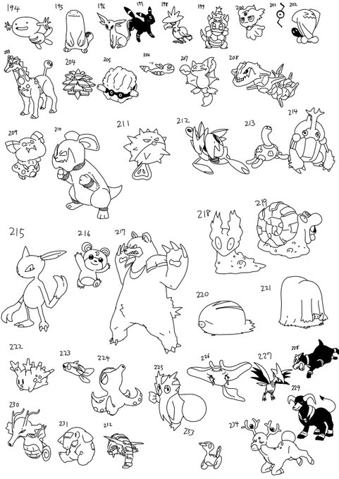 資料見ずにポケモン全種描くのtwitter漫画作品