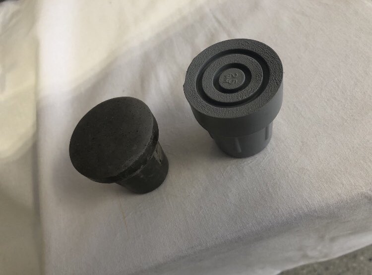 ‼️ A walking aid with a worn down ferrule might as well be no walking aid at all ‼️
Check out patients walking aids when they bring them in...if they look worn like the one on the left, ask a therapist to change it! Simple! 😊 #CRHFallsJune2020 #FallsAwareness