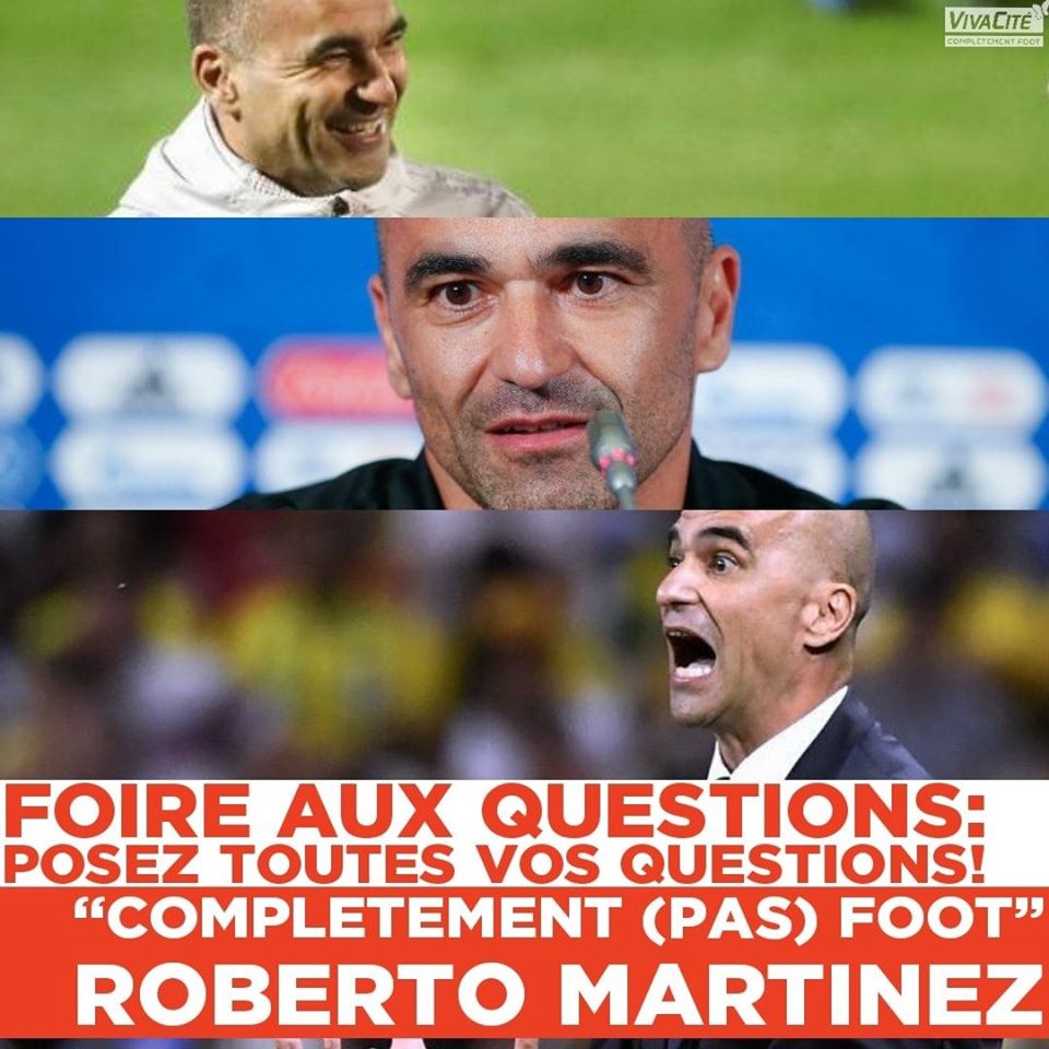 [FAQ] "Complètement Foot" #CFootRTBF 

Posez toutes VOS Questions au coach des <a href="/BelRedDevils/">Belgian Red Devils</a> Roberto Martinez ⁉️ 

Il sera notre invité exceptionnel, en direct pour la dernière de la saison, ce dimanche 14 juin dès 18H! @EURO2020FR #Euro2020 #Euro2021 <a href="/lescal11/">Scimè Pascal</a> <a href="/DHoudret/">David HOUDRET</a> <a href="/Tek18/">Alex Teklak</a>