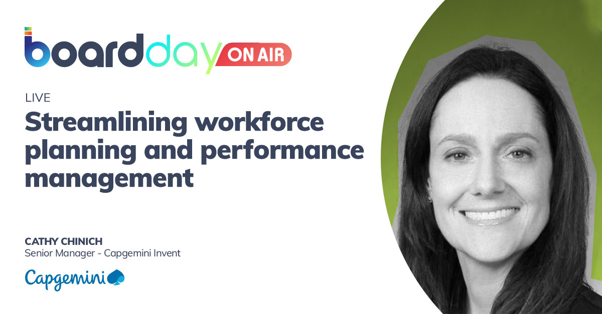 Board_UK's tweet photo. In our last UKI #BoardDay Business Track session of the day, Cathy Chinich, Senior Manager, will demonstrate how Capgemini streamlined workforce planning and performance management: https://t.co/QnHEu1V53g #DigitalTransformation https://t.co/IMdWbMQjak
