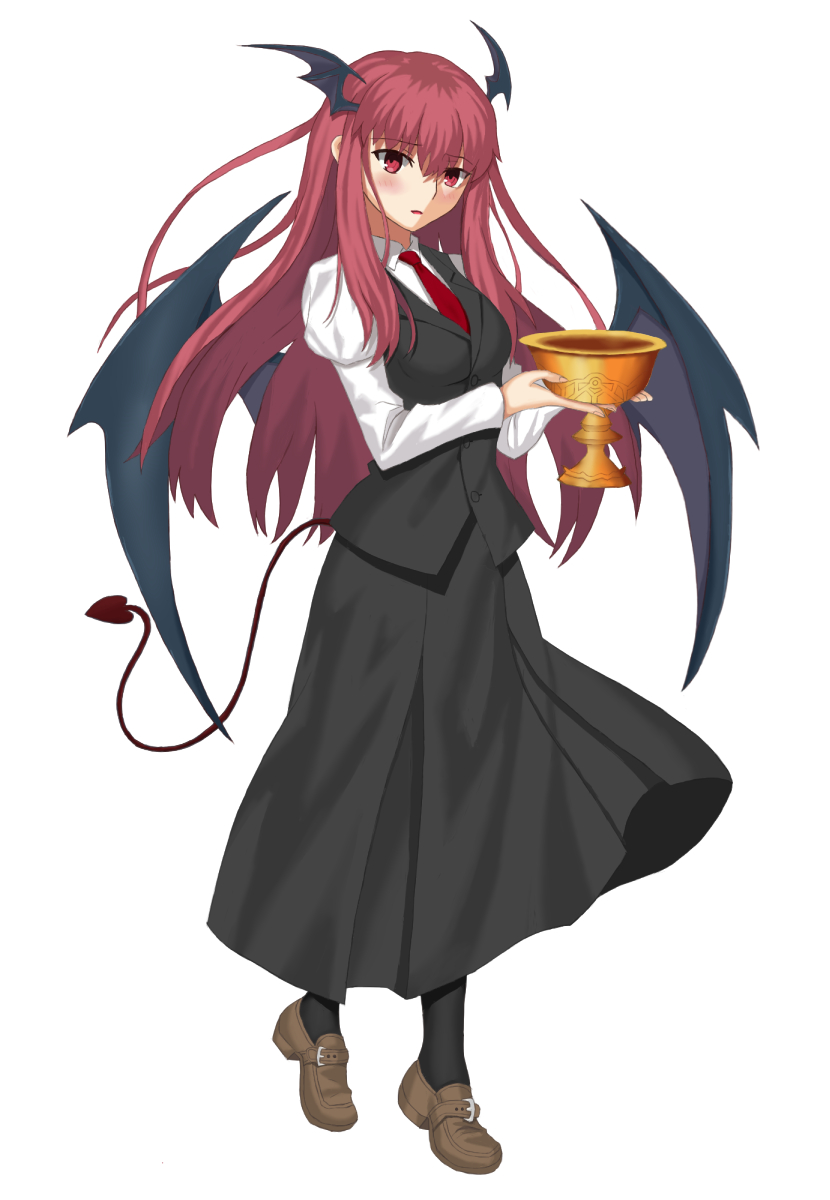 東方 東方project 小悪魔 聖杯 某所支援絵です 二枚目以降は表情差分 もっちーでい のイラスト