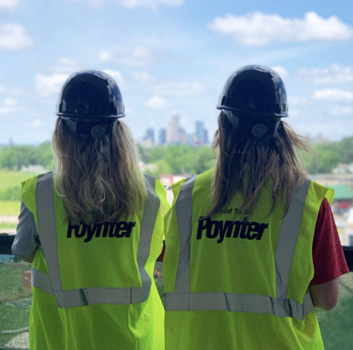 A #ThrowbackThursday doesn’t have to be a total blast from the past so the #Poynter team is reflecting on last week. Allison, Grace, Claire, &amp; Alec suited up in PPE &amp; visited the Justice Center worksite. The project is scheduled to be completed in 2021.