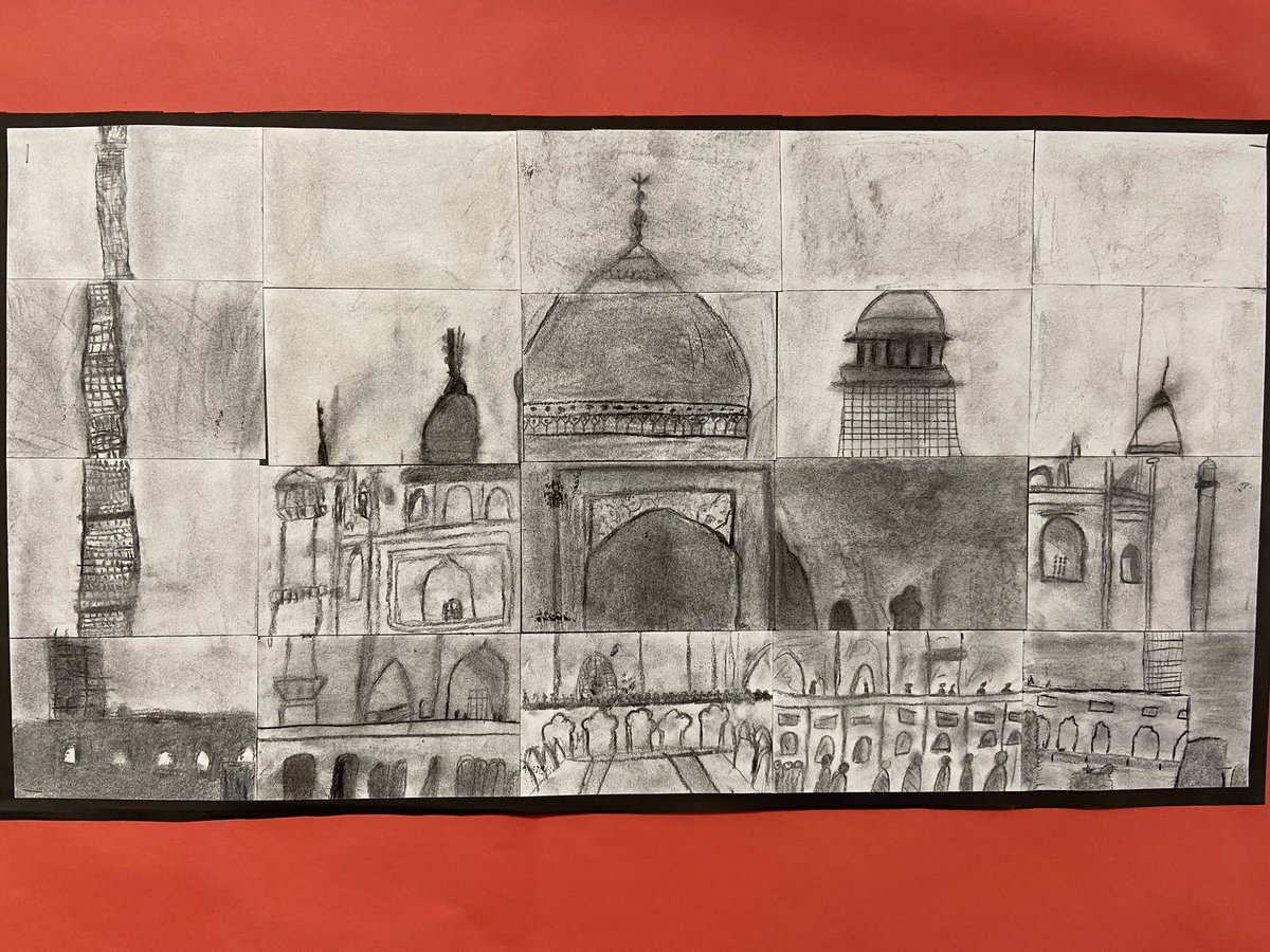 Amazing Art created by our Year 6 children who have returned #SevenWondersOfTheWorld #NewNormal