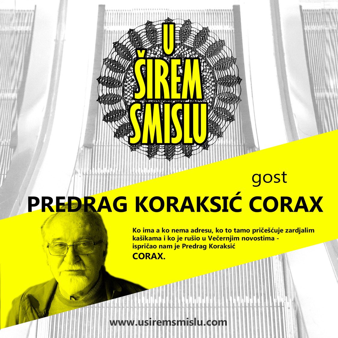 usiremsmislu's tweet photo. U novoj epizodi podkasta @usiremsmislu razgovarali smo sa Predragom Korakićem Coraxom

USKORO! https://t.co/nCipcVEyJI