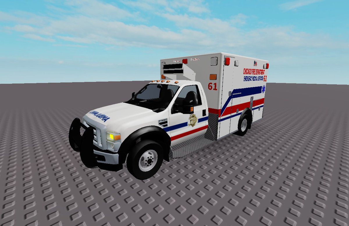 Chicagofiredepartmentrblx On Twitter Can T Forget Our Brand New Ambulance 61 To Add To Our New Fleet For Firehouse 51 Made By Fireman199kim He Has Done Amazing Work Making All These For The - ambulance uk roblox